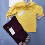 Yellow Top & Brown Knicker Boy Set