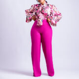 2pcs Longsleeve Top and Trouser - Pink