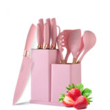 Kitchen Knife and Spoon Set - Peach