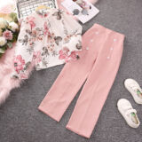 2pcs Girl Top & Trouser Set